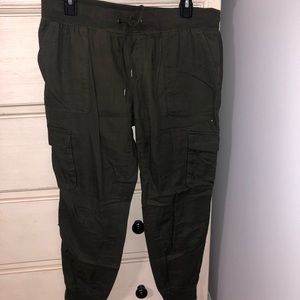 Dark green cargo type joggers size M